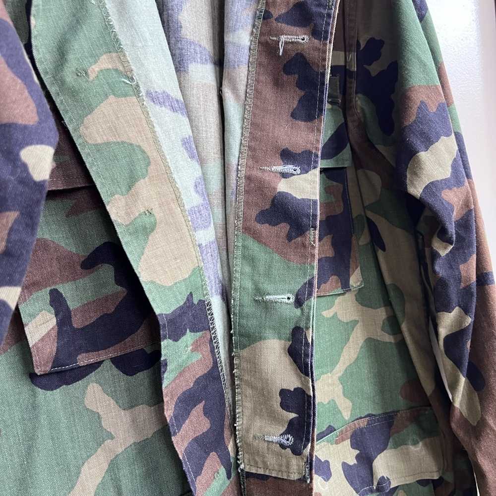 US Army Military Tactical Combat Woodland BDU Streetwear Jacket Sergeant Camo XL - Picture 12 of 13